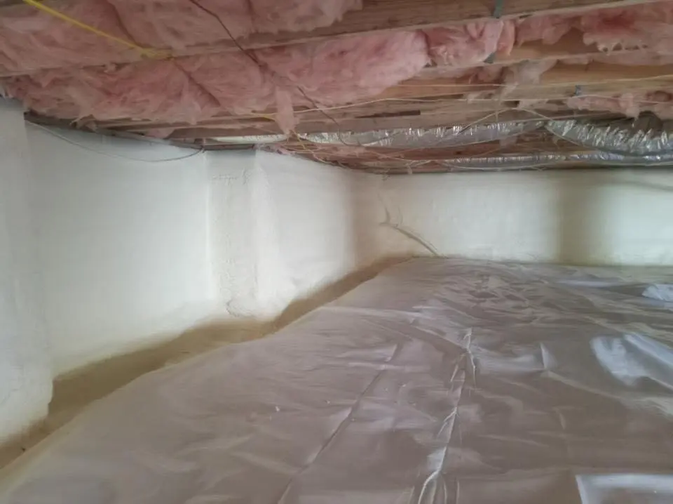 Crawl space encapsulation with closed-cell spray foam for Spray Foam Roofing Repair in McDonough